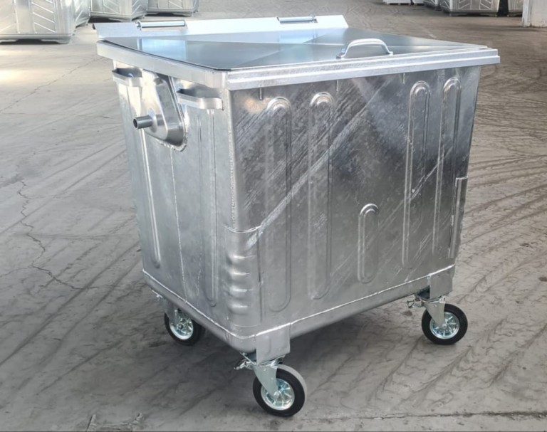 Container zincat la cald cu capac plat din otel